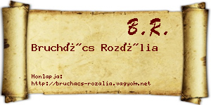 Bruchács Rozália névjegykártya