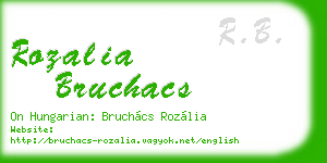 rozalia bruchacs business card