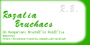 rozalia bruchacs business card